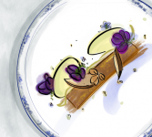 A drawing of beautiful, well-plated food